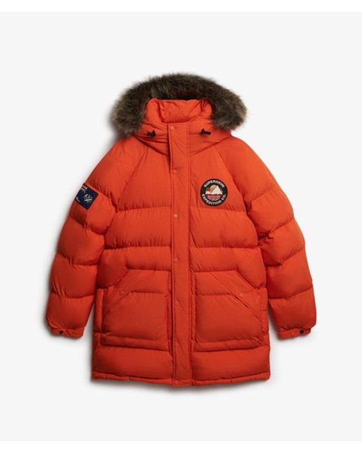 Superdry Orange & Co Everest Long Baffled Parka for men
