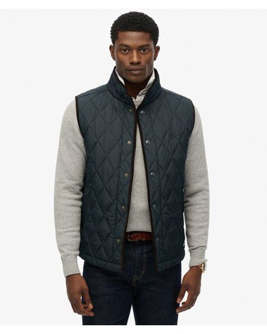 Superdry Blue & Co Quilted Estate Gilet for men