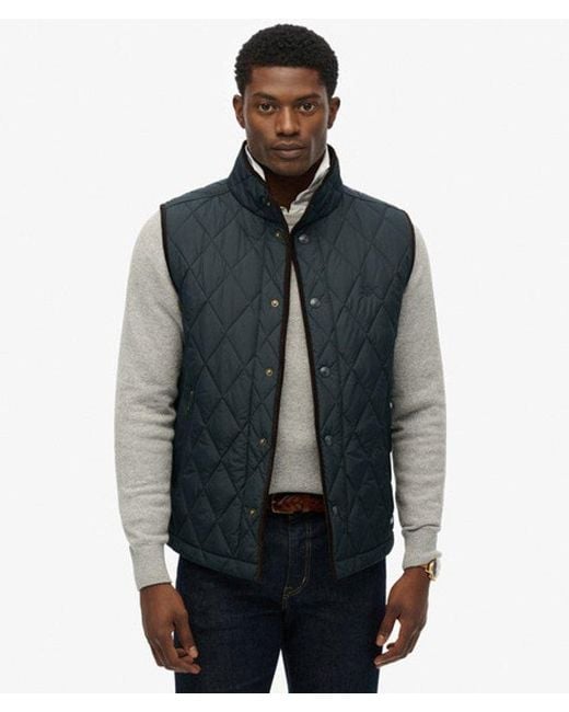 Homme Gilet Matelassé Estate Taille Superdry pour homme en coloris Blue