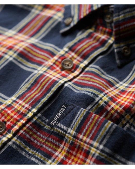Superdry Blue & Co Classic Check Organic Cotton Vintage Shirt for men