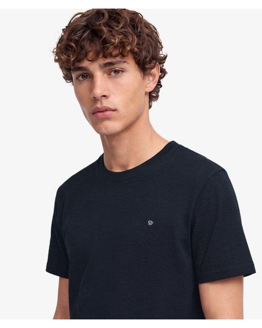 Superdry Blue & Co Logo Embroidered T-shirt for men