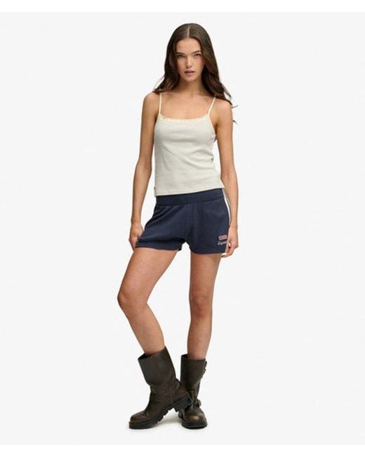 Superdry Blue & Co Athletic Essentials Waffle Retro Shorts