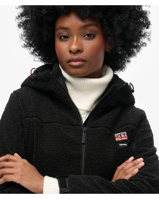 Superdry Black & Co Sherpa Fleece Trekker Jacket