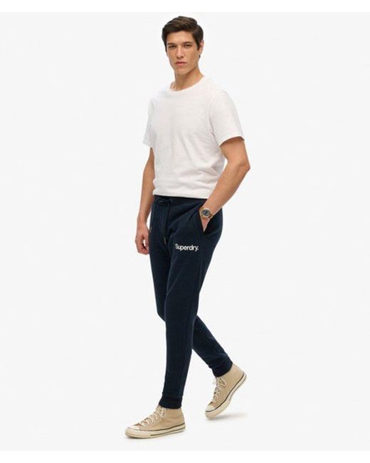 Superdry Blue Core Logo joggers for men