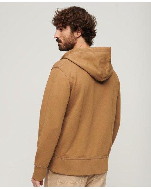 Superdry Natural Contrast Stitch Relaxed Zip Hoodie for men