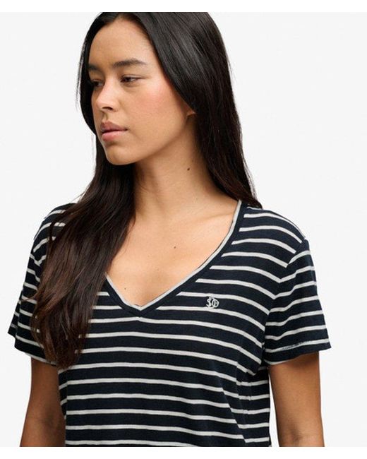 Superdry Blue & Co Studios Slub Embroidered T-shirt