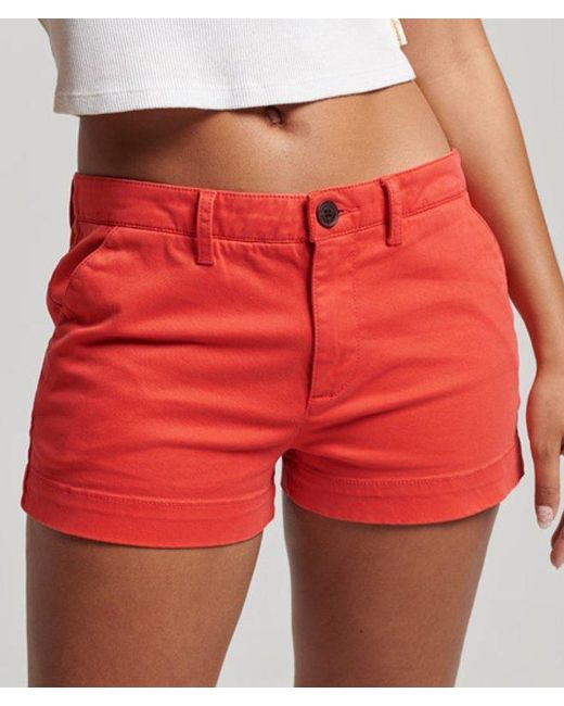 Superdry Red Chino Hot Shorts
