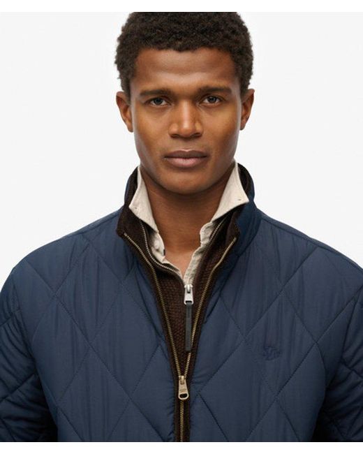 Superdry Blue Quilted Estate Liner Jacket for men