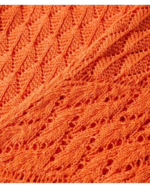 Superdry Orange & Co Cotton Crochet Cami Mini Dress