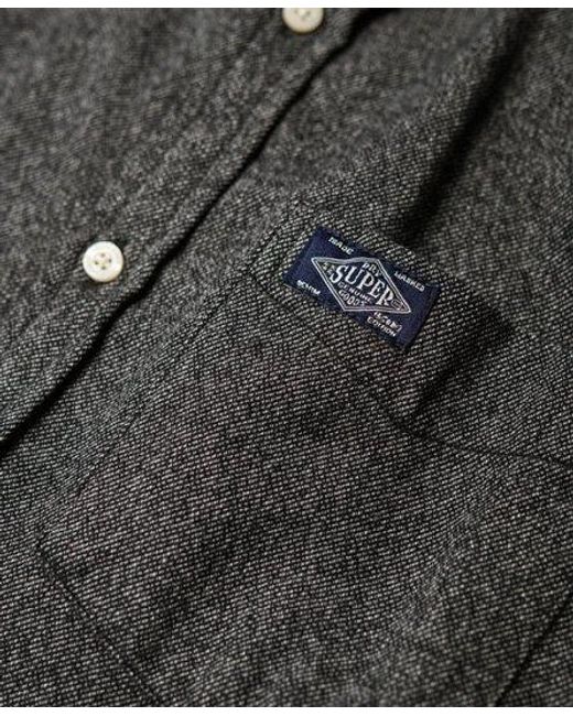 Superdry Gray Nordic Work Shirt Slate Twill for men