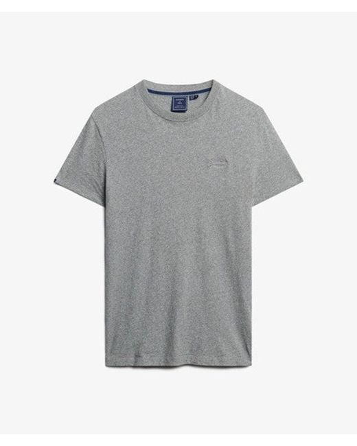 Superdry Gray & Co Slim Fit Organic Cotton Essential Logo T-shirt for men