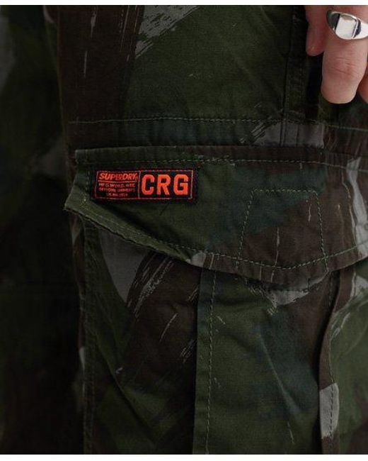 Superdry Black Parachute Cargo Pants Sage Congo Camo for men