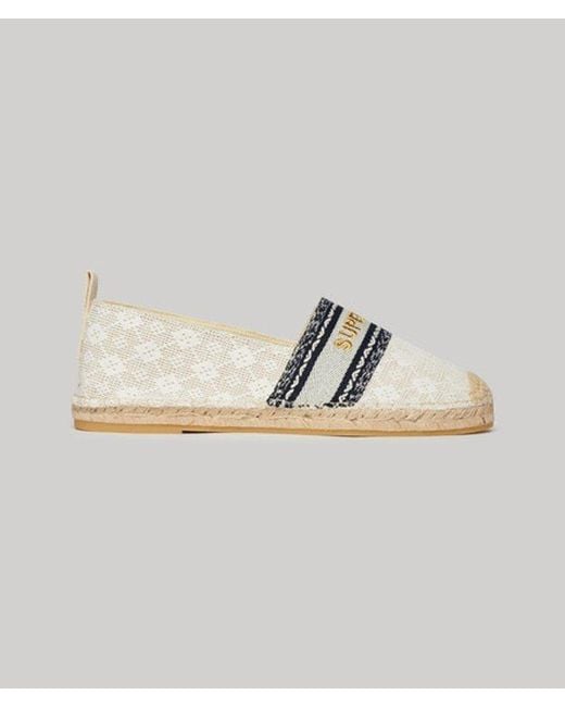 Superdry Metallic & Co Canvas Espadrille Overlay Shoes