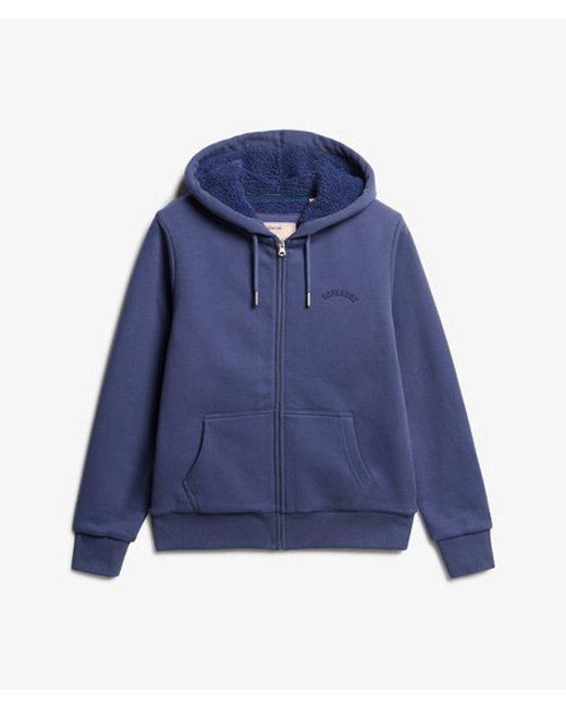 Superdry Blue & Co Borg Lined Zip Hoodie