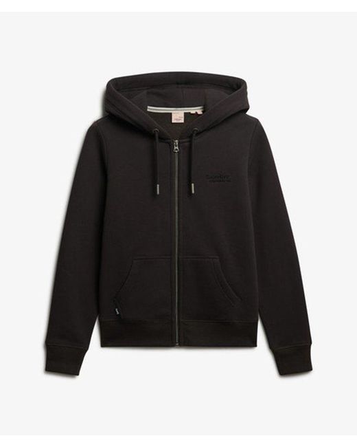 Superdry Black & Co Athletic Essentials Logo Zip Hoodie