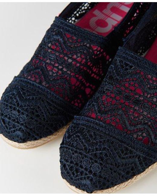 Superdry Blue Jetstream Lace Espadrilles Eclipse