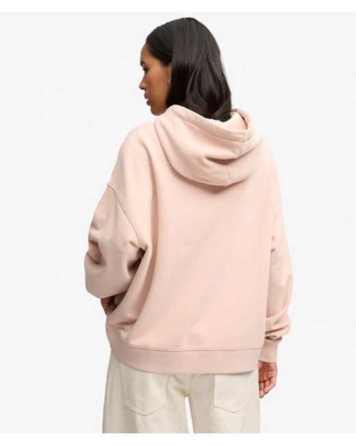 Superdry Natural & Co Luxe Casual Embroidered Relaxed Hoodie