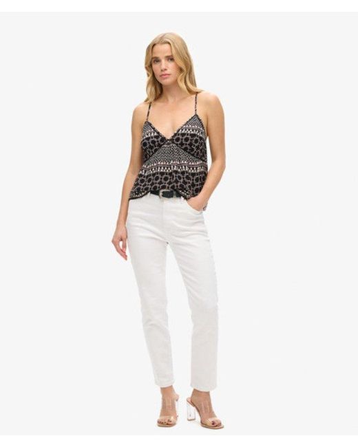 Superdry Black & Co Printed Woven Cami Top