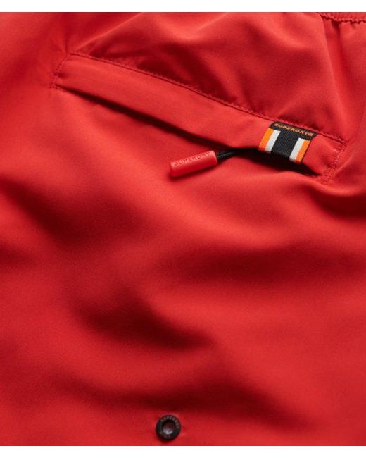 Homme Short De Bain À Motif Longueur 43 Cm Taille Superdry pour homme en coloris Red