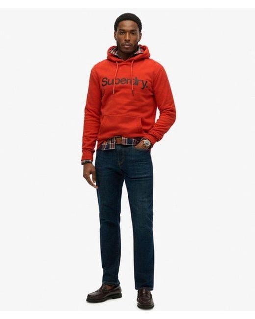 Homme Sweat À Capuche Core Logo Taille Superdry pour homme en coloris Red