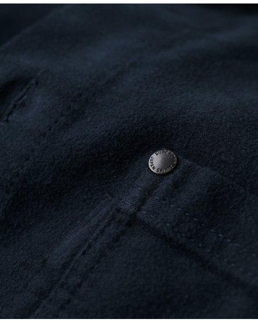 Superdry Blue The Merchant Store - Moleskin Overshirt for men