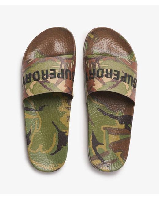 Superdry White & Co Camo Print Pool Sliders for men
