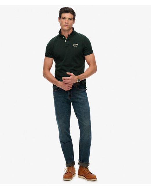 Superdry Green & Co Vintage Athletic Embroidered Polo Shirt for men