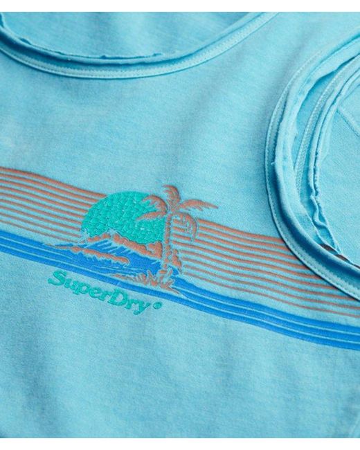 Superdry Blue & Co Outdoor Stripe Scoop Neck Tank Top