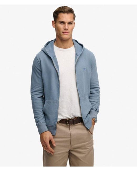 Homme Sweat À Capuche Zippé Essential Classic Taille Superdry pour homme en coloris Blue