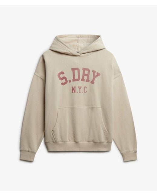 Superdry Brown & Co Athletic Essentials Relaxed Hoodie