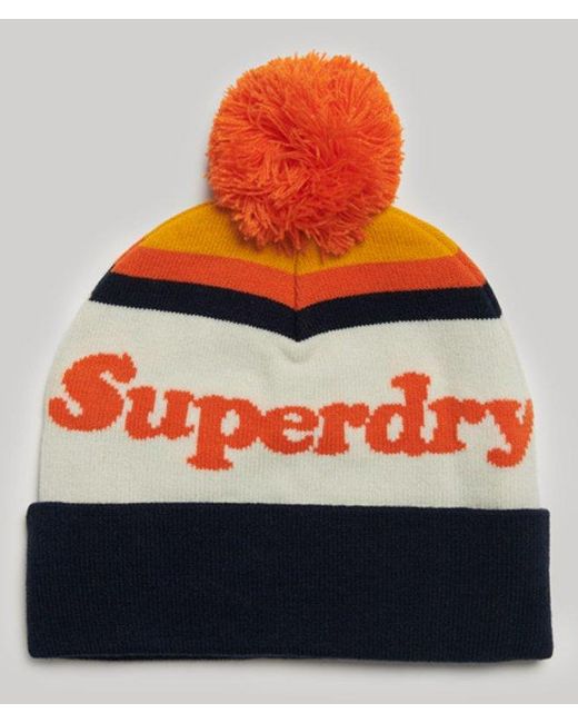 Superdry Red Classic Logo Beanie