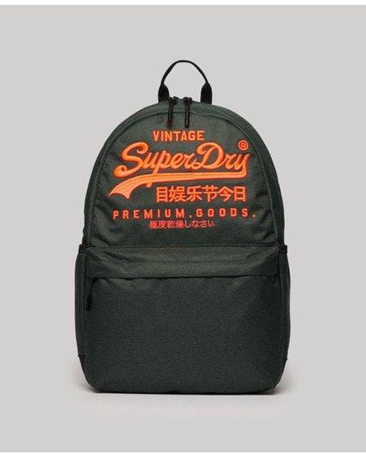 Superdry Gray Heritage Montana Backpack Green Size: 1size