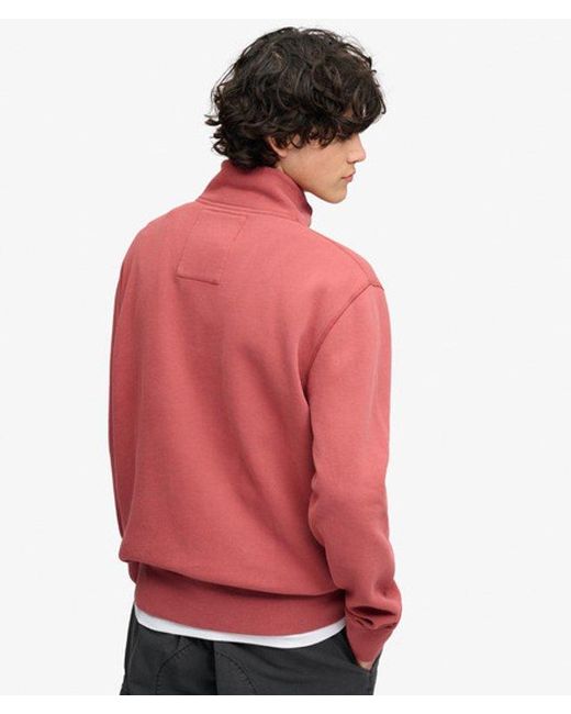 Superdry Red & Co Tonal Half Zip Sweatshirt for men