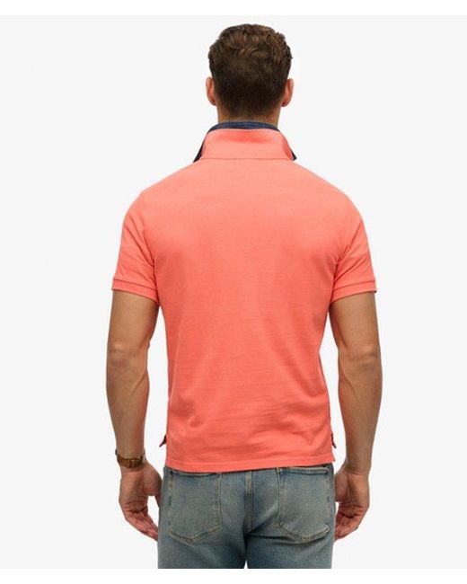 Superdry Red & Co Vintage Destroy Polo Shirt for men