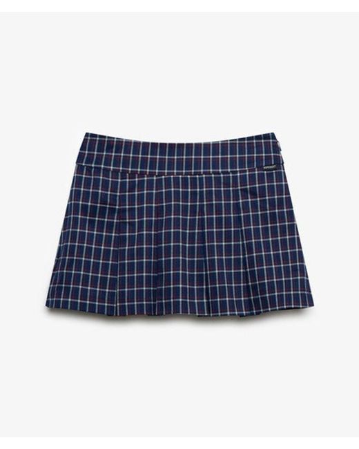 Superdry Blue Mini Pleated Skort