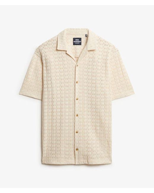 Superdry Natural Knitted Texture Shirt for men