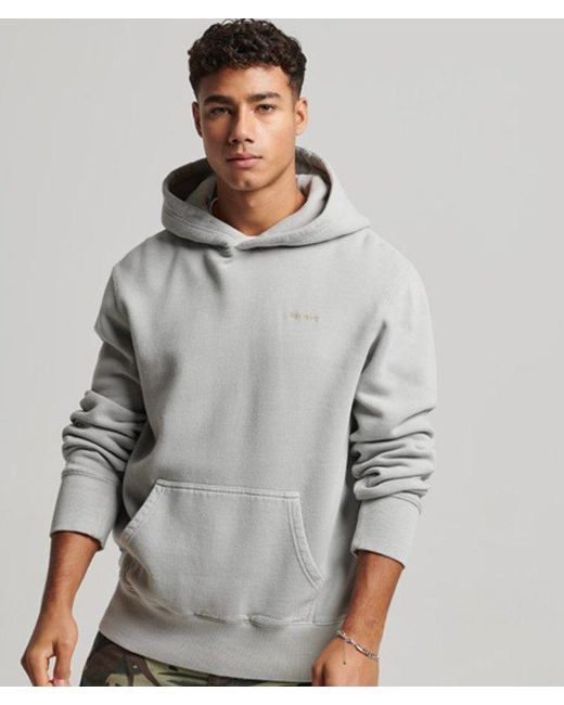 Superdry Gray & Co Vintage Washed Hoodie for men