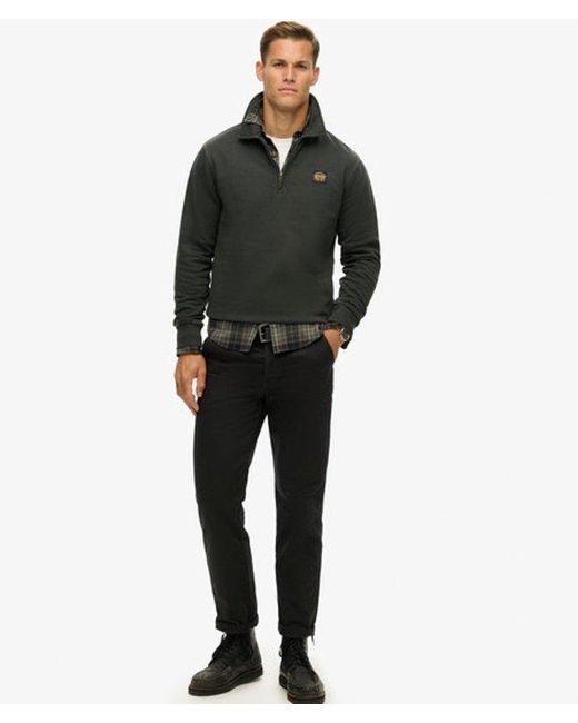 Superdry Green & Co Contrast Stitch Half Zip Sweatshirt for men