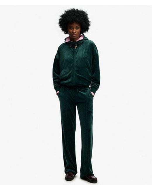 Superdry Green & Co Country Club Velour joggers