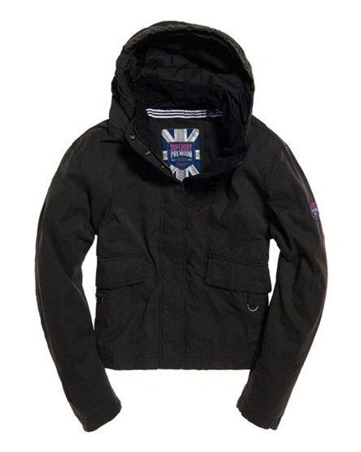 Superdry Black Trail Drift Jacket Washed