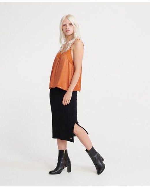 Superdry Orange Nicolette Cami Top Rust