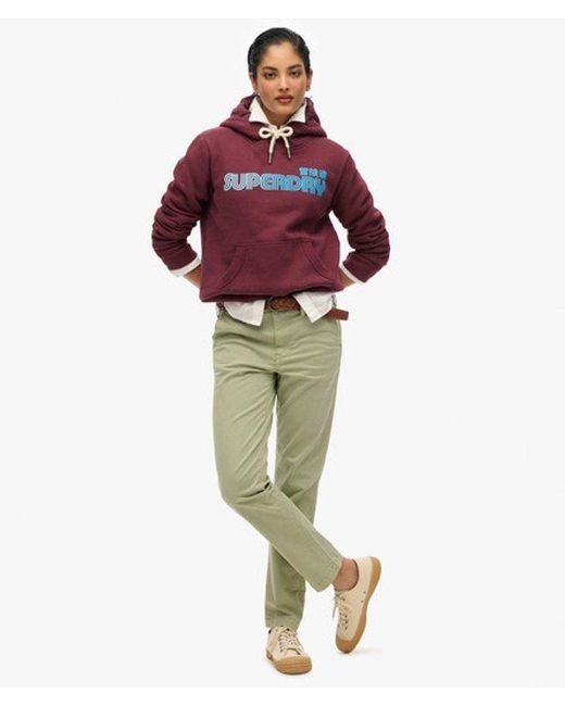 Superdry Red Faded Core Hoodie