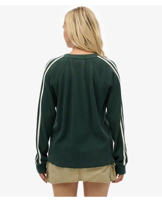Superdry Green & Co Athletic Essentials Graphic Long Sleeve Top
