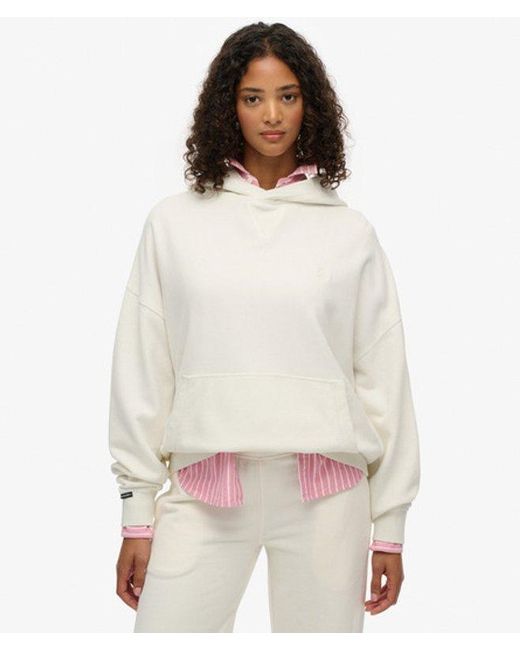 Superdry Studios Relaxed Hoodie in het White
