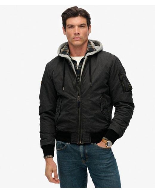 Superdry Black & Co Military Ma1 Bomber Jacket for men