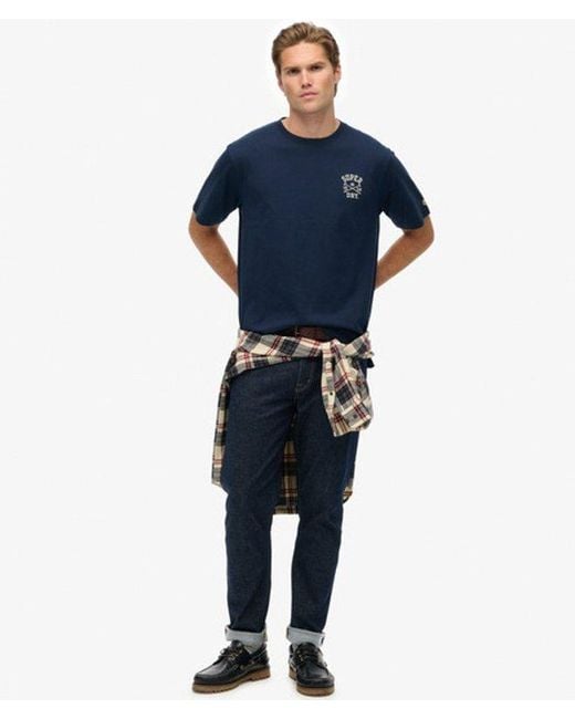 Superdry Blue & Co Athletic Club T-shirt for men