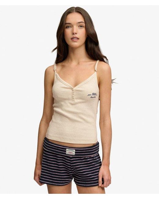 Femme Top À Bretelles Athletic Essentials Avec Boutons Taille Superdry en coloris Blue
