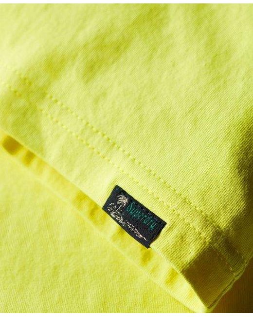 Superdry Neon Vintage Logo T-shirt in het Yellow voor heren