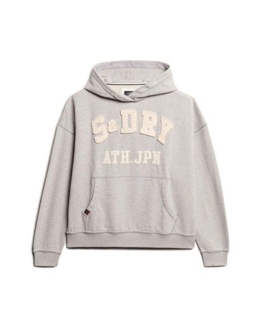 Superdry Natural & Co Athletic Essentials Applique Oversized Hoodie
