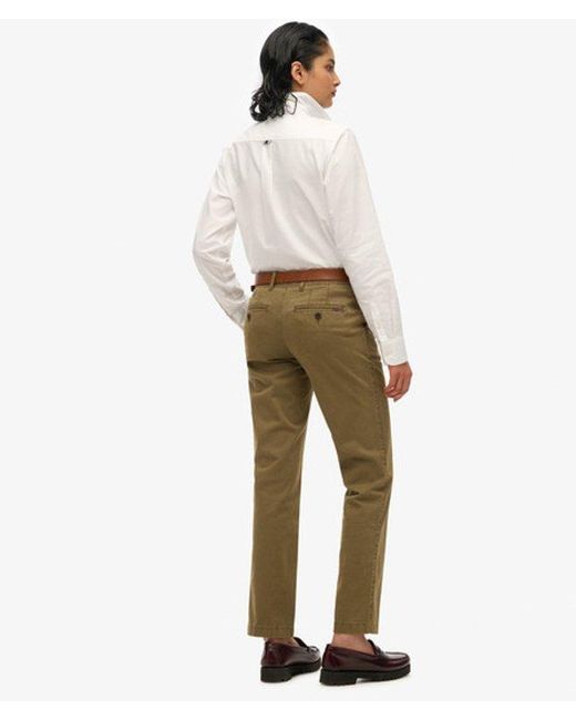 Superdry White Mid Rise Chino
